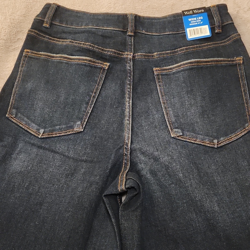 NWT Well Worn Dark Blue Flare Jeans Women's Size 10 - Picture 3 of 6